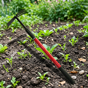 DIY Garden Hoes Dual Headed Weeding Tool with Telescopic Handle and Straight <b>Bag</b> Handle Carbon Steel Model 761012 Taiwan OEM - Product Image 3