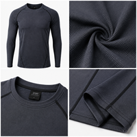T-shirt à manches longues pour homme, séchage rapide, respirant, extensible, performance, course à pied, gym, entraînement sportif, logo personnalisé
