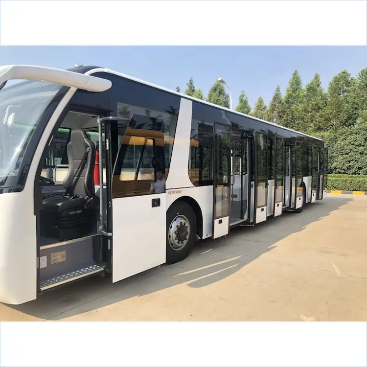 14m Diesel 110 Passengers Capacity 6 Doors Higer Airport Shuttle Bus Automatic 51 - 70 Km/h Customer Optional 11 - 20 LHD