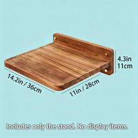 Étagère murale en bois d'acacia pour projecteur, 14,2'' x 11'', étagère flottante et support pour routeur, modem, décodeur