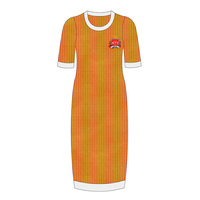 OEM Personnaliser sur la base de photos et d'échantillons Zeta Femmes Sororité Robe en tricot Couleur bonbon Bloqué Jacquard Robe pull
