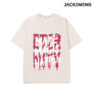 T-shirt Oversize Rosa Lavato 'Make Magic Happen' Stile Streetwear Retrò, Maglietta Hip Hop a Maniche Corte, Disponibile all'Ingrosso da Magazzino Locale USA - Product Image 6