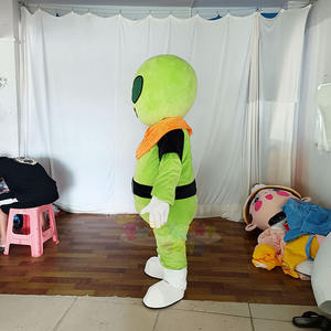 <span class=keywords><strong>Costume</strong></span> de mascotte XL vert <span class=keywords><strong>extraterrestre</strong></span> de haute qualité pour adultes, design personnalisé, certifié CE pour événements et activités de marque - Product Image 3