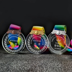 Medalla de Cristal Personalizada de Calidad para Sublimación con Cinta, Medallas de Cristal, Placas, Medallas Deportivas de Oro para Maratón, Fútbol, Karate, Medalla de Acrílico - Product Image 6
