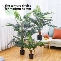 Bonsaï artificiel en soie de palmier Areca, décoration intérieure, PVC souple, durable, imperméable, écologique, ornement de sol, style nordique, Phénix