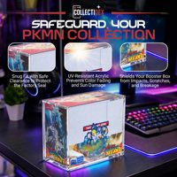 Boîte de rangement et de présentation magnétique écologique en acrylique portable avec protection anti-poussière et anti-UV pour boîte de boosters de cartes à collectionner PKMN