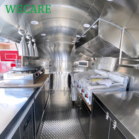WECARE Remorque de restauration mobile pour café, limonade, smoothies, bière, pizza, hot-dogs, frites, avec évier