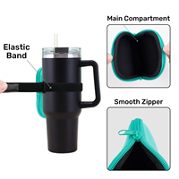 Sac de transport isotherme en néoprène imperméable pour bouteille d'eau, modèle le plus récent, portable, pour gobelets de 20oz, 30oz, 40oz, pochette écologique, vente en gros