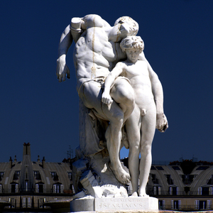 Escultura <span class=keywords><strong>de</strong></span> Mármol Blanco Clásica <span class=keywords><strong>de</strong></span> Tamaño Real para Exteriores, Estatua del Juramento <span class=keywords><strong>de</strong></span> <span class=keywords><strong>Spartacus</strong></span> - Product Image 1