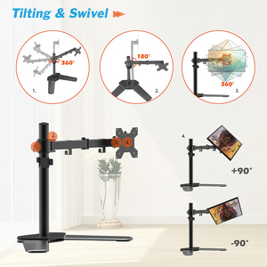 Max <span class=keywords><strong>VESA</strong></span> 100*100มม. หมุนแขนเดียวแล็ปท็อปยืนปรับจอภาพ - Product Image 5