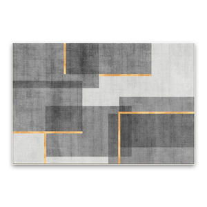 Alfombra de Terciopelo de Cristal Estilo Nórdico, Rectangular, con Patrón Geométrico Abstracto a Rayas, Resistente a las Manchas, para Sala de Estar, Oficina, Entrada - Product Image 5