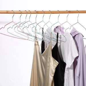 Cintre à linge antidérapant en métal rose pour dortoir et maison, support à vêtements double usage sec et humide pour adulte - Product Image 4