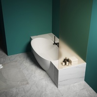 Baignoire autoportante en surface solide mate, vente directe usine, pour usage commercial et hôtelier, durable, vente en gros