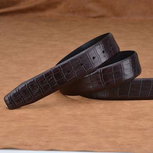 Bordo di <span class=keywords><strong>piume</strong></span> in pelle conciata al vegetale <span class=keywords><strong>con</strong></span> motivo a coccodrillo cinturino da cintura all'ingrosso <span class=keywords><strong>con</strong></span> strato superiore in vacchetta <span class=keywords><strong>con</strong></span> il foro del coltello del corpo della cintura - Product Image 2