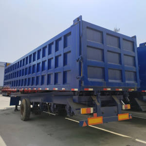 Remorque à benne basculante à 3 essieux de 60 tonnes pour l'agriculture/la construction, <span class=keywords><strong>semi</strong></span>-remorque à benne arrière - Product Image 4