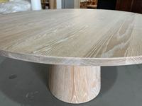 Table à manger ronde en chêne massif, design moderne, durable, style ferme/villa, pour maison, hôtel, entrée, événements, 4 places
