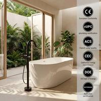 Robinet de baignoire sur pied haut de gamme avec douchette à main, robinet de bain moderne sur pied, personnalisable OEM pour la vente en gros et les projets
