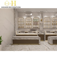 Vitrine de présentation de bijoux de luxe sur mesure avec éclairage LED pour magasin, meuble de présentation en verre pour centre commercial, design de boutique de bijoux
