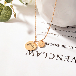 Collier personnalisé avec imprimé commémoratif de patte de chien, pendentif de charme de poème de pont d'arc-en-ciel pour femmes et filles, cadeau de bijoux - Product Image 1