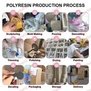 卸売りカスタムポリレジンかわいいハロウィーンの休日の装飾ブルー樹脂邪悪な魔女帽子香コーンバーナーベース付き - Product Image 6