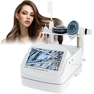 Máquina de Tratamiento Capilar 5 en 1 con Pantalla Táctil de 8 Pulgadas, Masajeador de Cabeza, Detector de Folículos y Estimulador de Crecimiento, Compatible con Enchufes CN y EU - Product Image 1