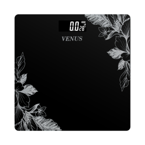 กระจกสีสวยๆเครื่องชั่งดิจิตอลสำหรับห้องน้ำความจุ180กก. ไฟสัญญาณแบตเตอรี่ต่ำ Venus EPS-2001 SILVER 100G LCD ความแม่นยำสูง - Product Image 1