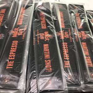 Custom Printed Silicone PVC Bar Runner Rubber <b>Pub</b> Mat Beer Spill Pad Rail Mat Drip Tray Non Slip Service Mat <b>Table</b> Coaster - Product Image 5