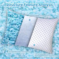 Matériaux de remplissage en mousse à mémoire bleu ciel pour maison pour animaux de compagnie remplisseur intérieur mousse à mémoire éponge douce déchiquetée pour jouet