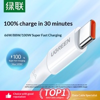 Câble de charge rapide USB-C UGREEN US562 avec gaine en PVC, 6A, prise en charge CarPlay pour téléphone mobile Android 100W