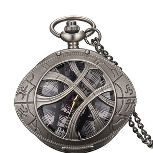 Montre de poche vintage Marvel Doctor <span class=keywords><strong>Strange</strong></span>, cadran en quartz Agamotto à œil creux, style rétro, 4,8 cm, avec chaîne en acier inoxydable - Product Image 3