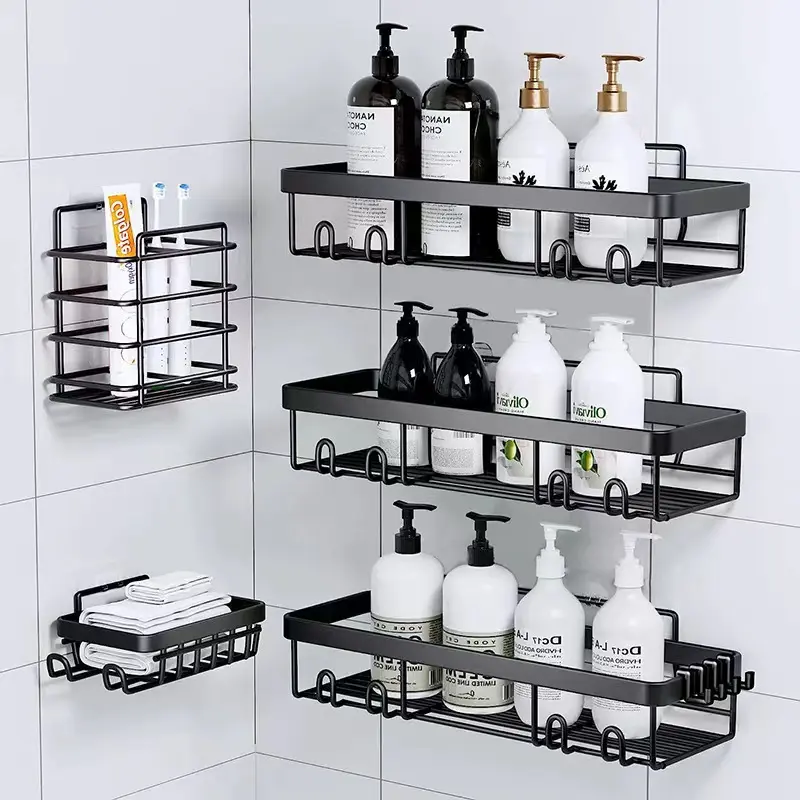 Bad Ecke Dusch regale Adhesive Caddy, Badezimmer regal Wand montage, kein Bohren Küchen regale Dusche Organizer Korb