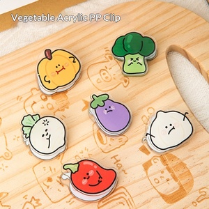Vente directe usine – Nouveaux clips de classement mignons pour étudiants, clips personnalisés en forme de légumes, clips de reliure en <span class=keywords><strong>plastique</strong></span> spéciaux pour bureau, modèle DK245 - Product Image 2