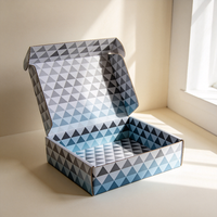 Boîte cadeau moderne à motif ondulé imprimé offset, expédition rapide en 72h, emballage en carton anti-écrasement