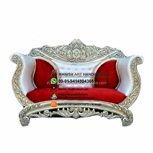 Juego de sofá Seccional de tela tallada de madera de teca maciza real de lujo moderno, gran oferta para sala de estar, Villa, parque, muebles de almacén - Product Image 1