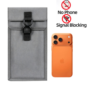 Pochette Faraday personnalisée en gros pour téléphone, <span class=keywords><strong>blindage</strong></span> de signal avec fermeture à pression verrouillable, spéciale étudiants, avec dissolvant magnétique assorti - Product Image 1