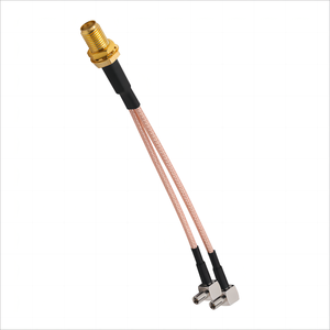 เสาอากาศใช้สายโคแอกเชียลสาย RG316คู่เต้าเสียบสาย TS9โค้งงอเชื่อมต่อกับ SMA หญิงหลุม316สาย RP-SMA อินเตอร์เฟซ - Product Image 1