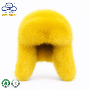 Chapeaux trappeurs tendance en fausse fourrure pelucheuse pour <span class=keywords><strong>femme</strong></span>, <span class=keywords><strong>avec</strong></span> protection des <span class=keywords><strong>oreilles</strong></span>, pour l'hiver, le style urbain et les voyages (OEM/ODM) - Product Image 5