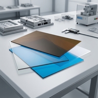 Feuille de polycarbonate transparente, résistante aux chocs, durable, taille et couleur personnalisées, thermoformage, pliage