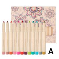 HANDA IYAN Wasserdichter Lidschatten Doppelkopf Bleistift Bulk Private Label Lidschatten Stick Set mit Anspitzer