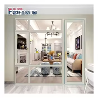 Fuson Vente en gros Vente directe Design français Porte à battant étanche à rupture thermique Porte en arc en aluminium à double verre