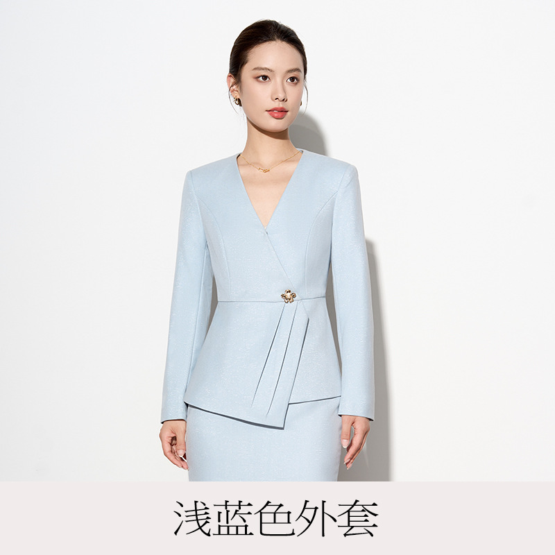 light blue suit
