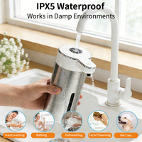 Distributeur automatique de savon en acier inoxydable de 400 ml, 4 niveaux réglables, affichage LED, distributeur de savon intelligent sans contact, montage mural