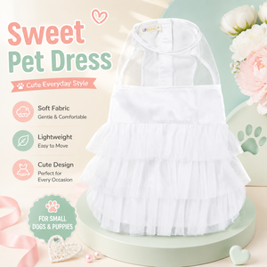 Wholesale Pet Wedding Spring Summer White Small Medium Dog <b>Clothes</b> Dress Skirt Puppy Cat Apparel Custom OEM - Product Image 1