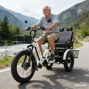 Bicicleta Eléctrica de Carga Familiar Ecargo de 2500w, 3 Ruedas, Controlador Lishui, Triciclo Eléctrico para Niños y Mascotas - Product Image 1