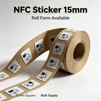 Autocollant NFC programmable avec logo personnalisé 15x15mm