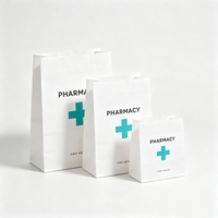 Vente flash - Sacs en papier kraft écologiques personnalisés et recyclables - Sacs en papier blanc pour emballages de médicaments - Sacs en papier pour pharmacies