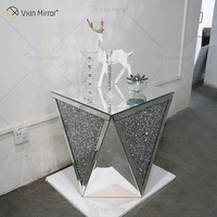 Table d'appoint moderne à miroir, fourniture d'usine WXF-711-1 Table basse à miroir poli table basse à miroir poli