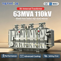 Transformateur de puissance immergé dans l'huile TSTYNICE S Grid Grade 63MVA 110kV triphasé cuivre/aluminium 50/60Hz multi-enroulements entièrement scellé