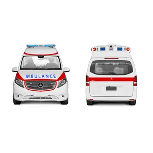 2023 New Hospital First Aid Mobile Ambulance Car Vito Euro 6 AT Monitoring Ambulance Vehicle For Exporting