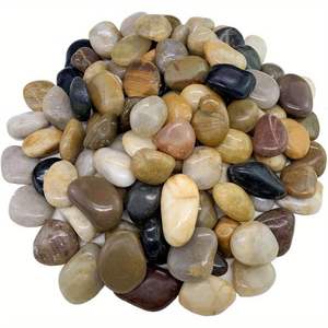 Piedras Decorativas Pulimentadas de 1.6-2.4 Pulgadas, Guijarros Naturales, Rocas de Río para Paisajismo de Patios, Diseño Moderno - Product Image 3